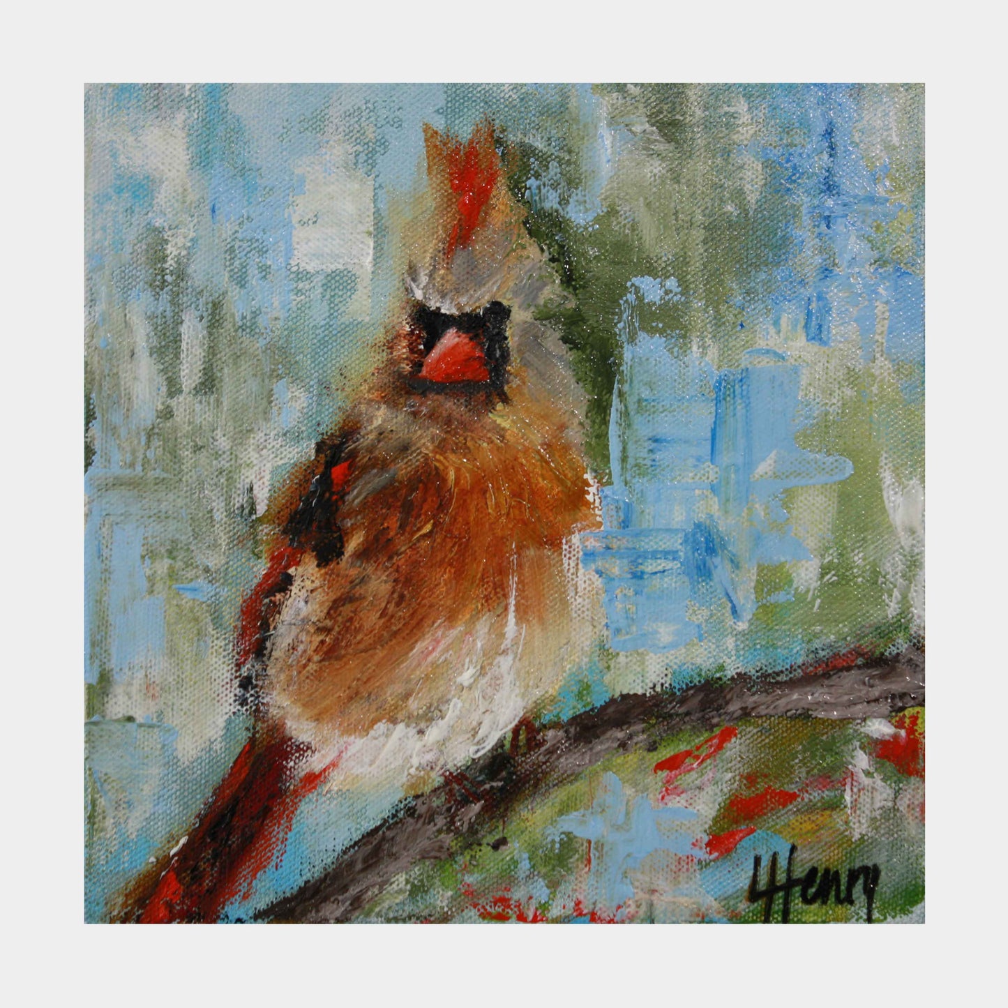 Cardinal no. 6 - 8x8 in.