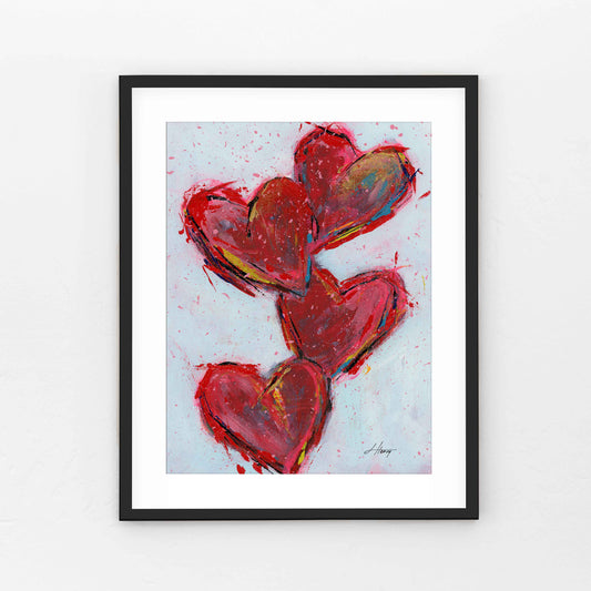 "Happy Hearts 4" - print