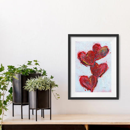 "Happy Hearts 4" - print